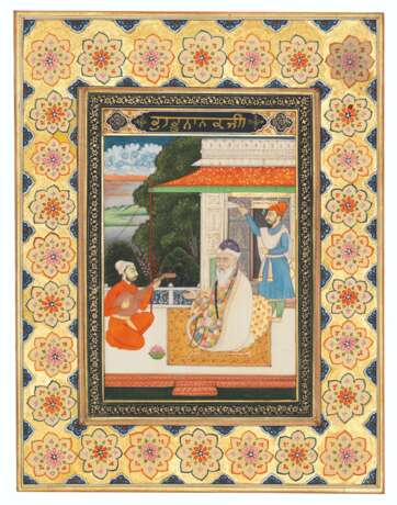 GURU NANAK (1469-1529) IN A MARBLE PAVILION - Foto 1
