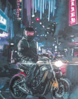 Motorrad in der Stadt Motorrad in der Stadt