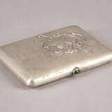 A SILVER CIGARETTE CASE WITH HORSES - фото 2