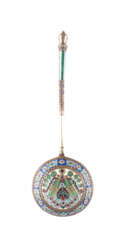 A SILVER-GILT AND CLOISONNÉ ENAMEL SPOON