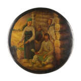 A LPAPIERMACHÉ AND LACQUER BOX WITH RUSSIAN PEASANTS - Foto 1