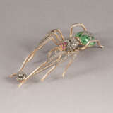 A LARGE GOLD, DIAMOND AND GUILLOCHÉ ENAMEL SPIDER BROOCH - photo 1