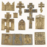 FOUR CRUCIFIXES, TWO TRIPTYCHS AND FOUR BRASS ICONS SHOWING THE DEISIS AND THE IMAGES OF THE MOTHER OF GOD - фото 1