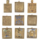 THIRTEEN BRASS ICONS SHOWING THE MAIN FEASTS OF THE ORTHODOX CHURCH - photo 1