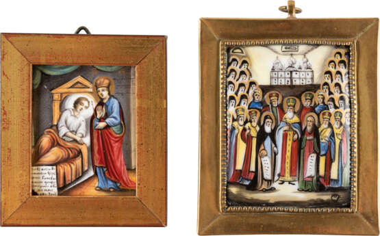 TWO FINIFTI SHOWING THE KIEV CAVES FATHERS AND THE MOTHER OF GOD 'THE HEALER' - Foto 1