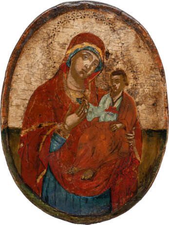A SMALL ICON SHOWING THE HODIGITRIA MOTHER OF GOD - photo 1