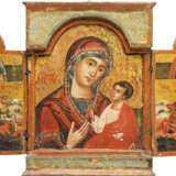 A LARGE TRIPTYCH SHOWING THE MOTHER OF GOD AND SELECTED SAINTS - photo 1