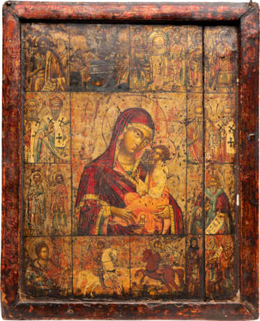 A LARGE MELCHITE ICON SHOWING THE MOTHER OF GOD AND SELECTED SAINTS - Foto 1