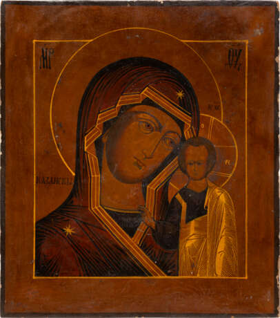 TWO ICONS SHOWING IMAGES OF THE MOTHER OF GOD OF KAZAN AND OF AKHTUIRKA - Foto 2
