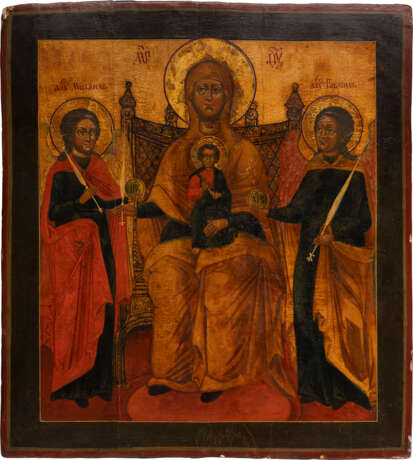 A LARGE ICON SHOWING THE MOTHER OF GOD OF THE KIEV CAVES (PECHERSKAYA) - photo 1