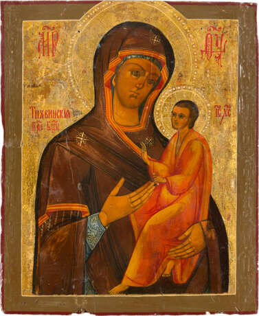 A LARGE ICON SHOWING THE TIKHVINSKAYA MOTHER OF GOD - photo 1