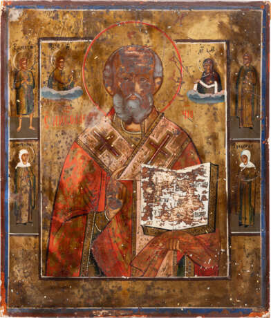 TWO ICONS SHOWING THE MOTHER OF GOD 'JOY TO ALL WHO GRIEVE' AND ST. NICHOLAS OF MYRA - photo 3