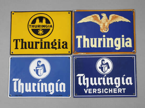 Vier Emailschilder Thuringia - Foto 1