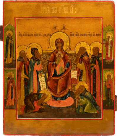 AN ICON SHOWING THE MOTHER OF GOD OF THE KIEV CAVES (PECHERSKAYA) - фото 1