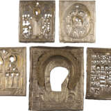 FIVE OKLADS SHOWING IMAGES OF THE MOTHER OF GOD, A QUADRI-PARTITE ICON AND AN ICONOSTASIS - photo 1