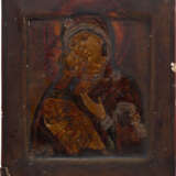 AN ICON SHOWING THE VLADIMIRSKAYA MOTHER OF GOD WITH RIZA - фото 2