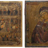 TWO ICONS: THE FEODOROVSKAYA MOTHER OF GOD AND A FEAST DAY ICON - фото 1