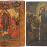 TWO ICONS SHOWING THE MOTHER OF GOD 'JOY TO ALL WHO GRIEVE' AND THE DORMITION OF THE MOTHER OF GOD - photo 1