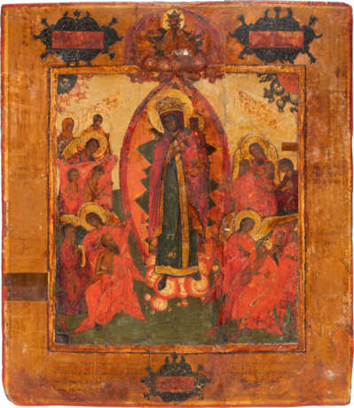 TWO ICONS SHOWING THE MOTHER OF GOD 'JOY TO ALL WHO GRIEVE' AND THE DORMITION OF THE MOTHER OF GOD - Foto 2