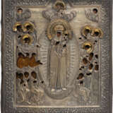 TWO ICONS WITH OKLAD: A LARGE ICON SHOWING THE MOTHER OF GOD 'JOY TO ALL WHO GRIEVE' AND CHRIST PANTOKRATOR - photo 4