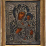 TWO SMALL ICONS SHOWING IMAGES OF THE MOTHER OF GOD WITH OKLAD - фото 3