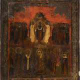 A LARGE ICON SHOWING THE PROTECTING VEIL OF THE MOTHER OF GOD (POKROV) - photo 1