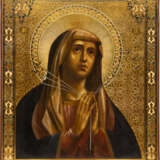 A LARGE ICON SHOWING THE MOTHER OF GOD 'OF THE SEVEN SORROWS' - photo 1