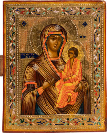 A SMALL ICON SHOWING THE TIKHVINSKAYA MOTHER OF GOD - фото 1