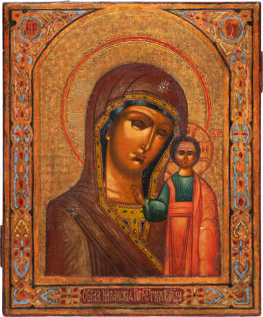 A SMALL ICON SHOWING THE KAZANSKAYA MOTHER OF GOD - photo 1