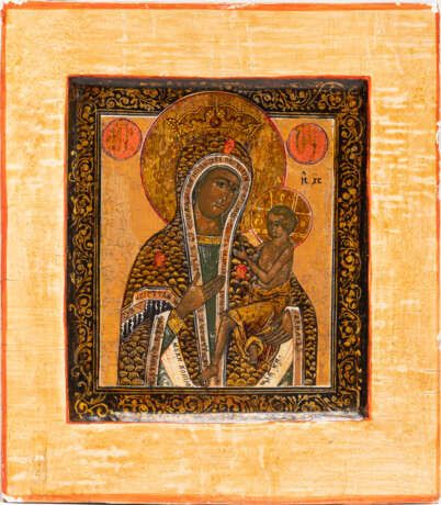 A SMALL ICON OF THE MOTHER OF GOD 'O VSEPYETAYA MATI' (O ALL-HYMNED MOTHER) - фото 1