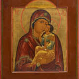 AN ICON SHOWING THE SWEET-KISSING MOTHER OF GOD (UMILENIE) - photo 1