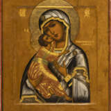AN ICON SHOWING THE VLADIMIRSKAYA MOTHER OF GOD - photo 1