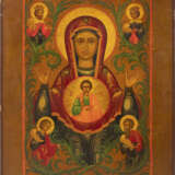 TWO LARGE ICONS SHOWING THE KURSKAYA MOTHER OF GOD AND THE MOTHER OF GOD OF TIKHVIN - Foto 3