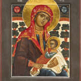 TWO SMALL ICONS SHOWING THE MANDYLION AND THE BREAST-FEEDING MOTHER OF GOD - photo 2