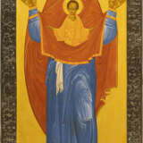 A MONUMENTAL ICON SHOWING THE MOTHER OF GOD OF THE SIGN WITH BASMA - фото 1