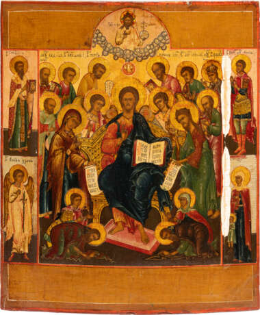 A FINE ICON SHOWING AN EXTENDED DEISIS - photo 1