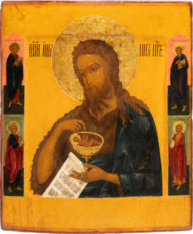 A FINE ICON SHOWING ST. JOHN THE FORERUNNER FROM A DEISIS - Foto 1