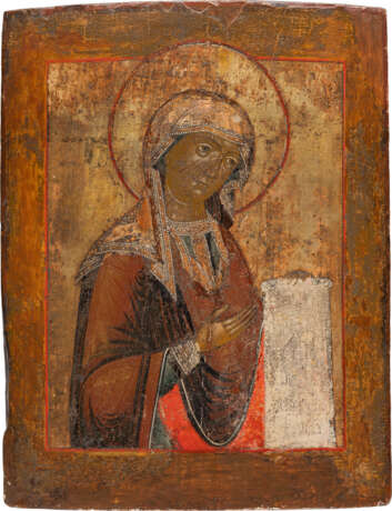 A LARGE ICON SHOWING THE MOTHER OF GOD FROM A DEISIS - photo 1