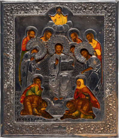 AN ICON SHOWING THE EXTENDED DEISIS WITH SILVER OKLAD - photo 1