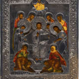 AN ICON SHOWING THE EXTENDED DEISIS WITH SILVER OKLAD - photo 1