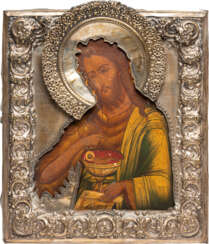 AN ICON SHOWING ST. JOHN THE FORERUNNER WITH RIZA