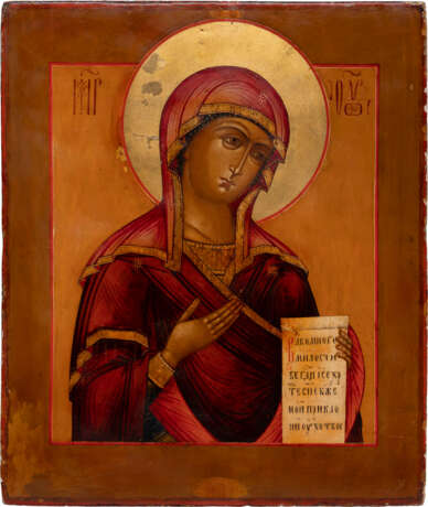 A LARGE ICON SHOWING THE MOTHER OF GOD FROM A DEISIS - photo 1