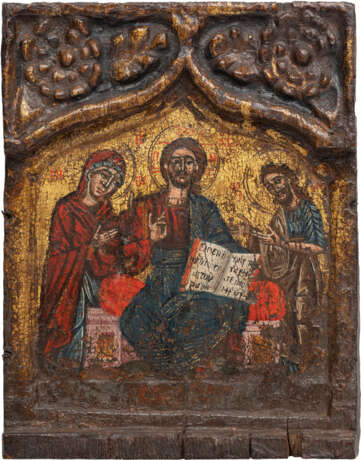 A CENTRAL PANEL OF A TRIPTYCH SHOWING THE DEISIS - фото 1