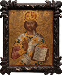 A RARE AND LARGE ICON SHOWING CHRIST THE HIGH PRIEST