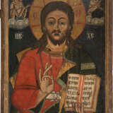 A MONUMENTAL ICON SHOWING CHRIST PANTOKRATOR FROM A CHURCH ICONOSTASIS - photo 1