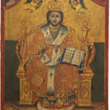 A LARGE DATED ICON SHOWING THE ENTHRONED CHRIST AS HIGH PRIST - photo 1