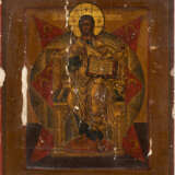 A FINE ICON SHOWING THE ENTHRONED CHRIST - Foto 1