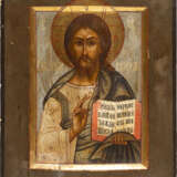 FROM THE POSSESION OF IVAN STROLEV: A SMALL ICON SHOWING CHRIST PANTOKRATOR - фото 1