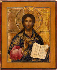 A SMALL ICON SHOWING CHRIST PANTOKRATOR