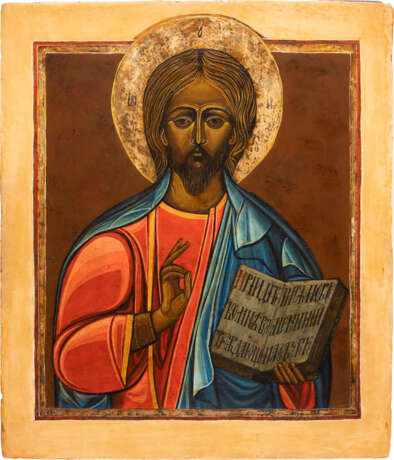 A LARGE ICON SHOWING CHRIST PANTOKRATOR - фото 1